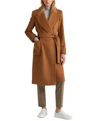 로렌 랄프로렌 Lauren Ralph Lauren Womens Wool-Blend Wrap Coat