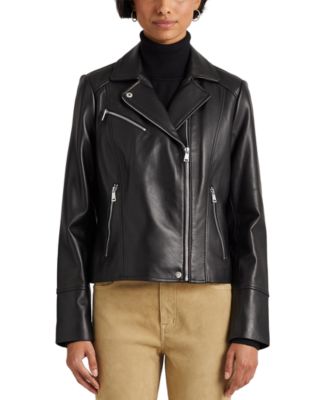 macys womens leather moto jacket