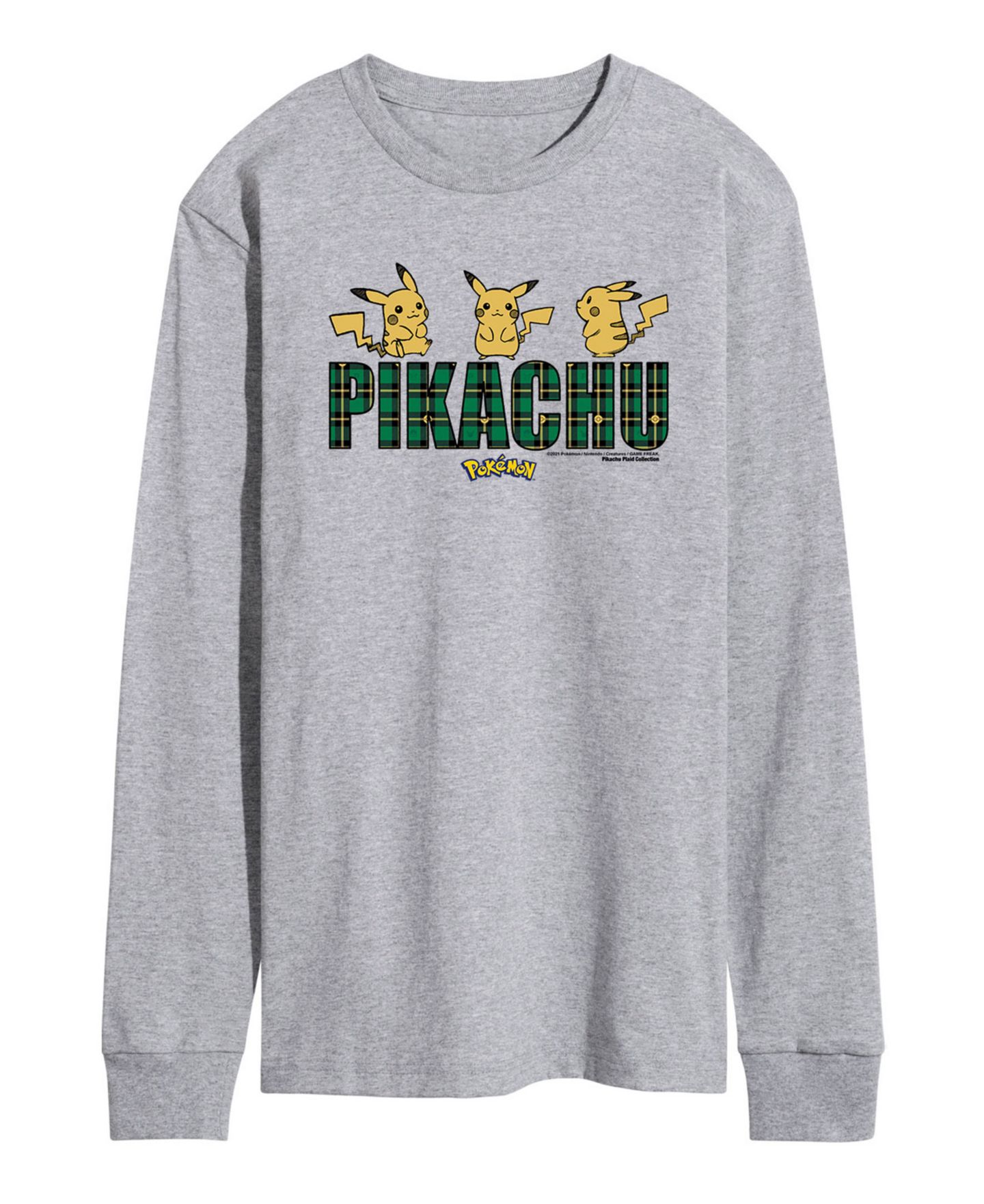 Мужская футболка AIRWAVES Pokemon Pikachu Long Sleeve, цвет: Серый — фото 1