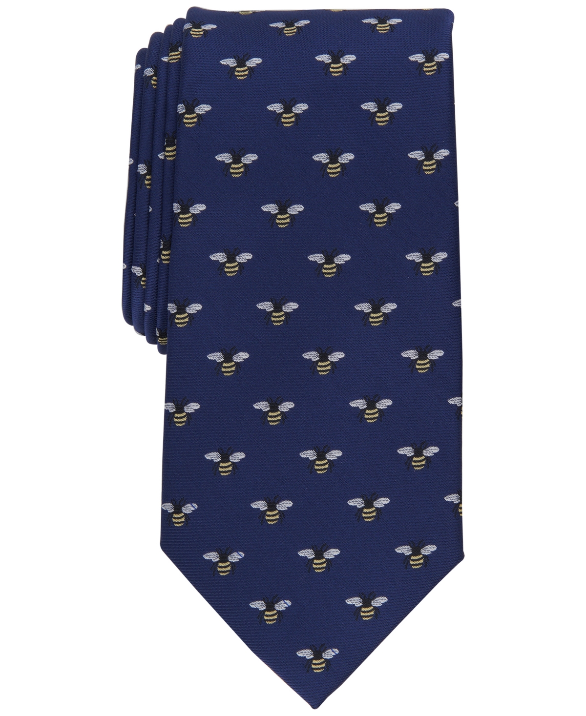 Men's Classic Bee Neat Tie, Created for Macy's - Navy