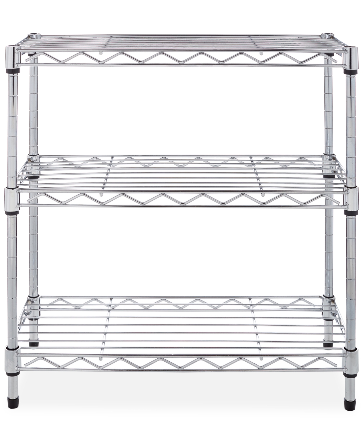3-Tier Steel Wire Shelving - Chrome