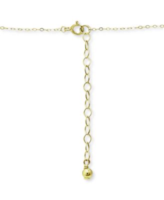 Cubic Zirconia & Red Enamel Heart Pendant Necklace, 16" + 2" extender, Created for Macy's