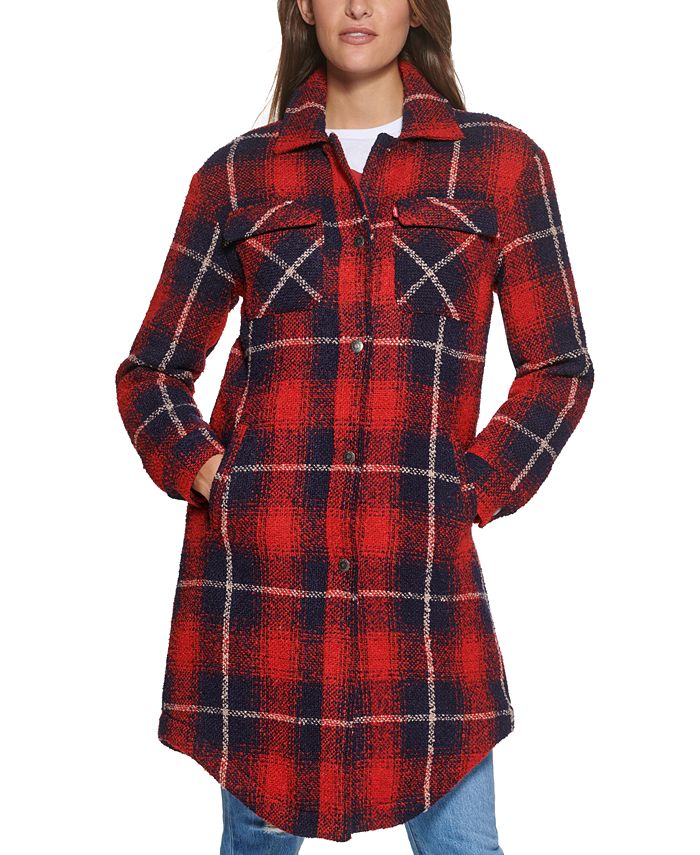 Levi's Women's Plaid Fleece-Lined Shirt Jacket, Created for Macy's &  Reviews - Coats & Jackets - Women - Macy's