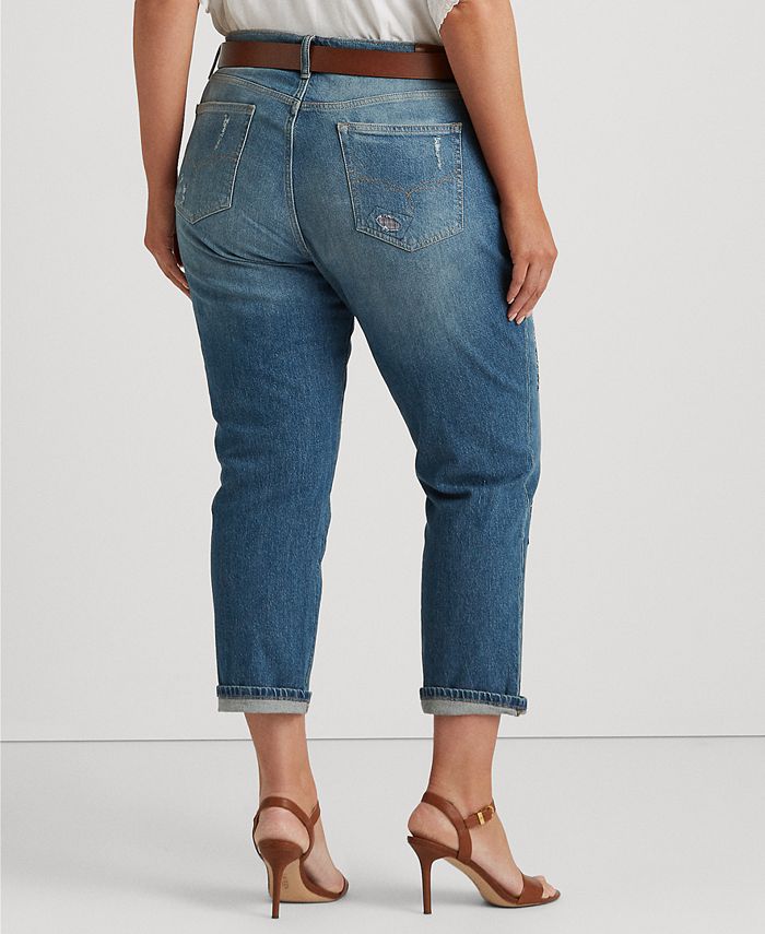 Lauren Ralph Lauren Plus-Size Patchwork Relaxed Tapered Jeans & Reviews ...