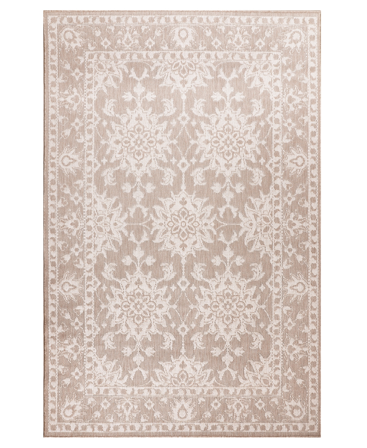 Liora Manne' Malibu Kashan 8'10in x 11'9in Outdoor Area Rug - Beige