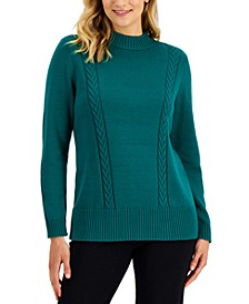 Women's Cotton Cable-Knit Sweater, Created for Macy's