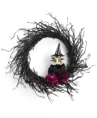 Holiday Lane - Vine Wreath with Owl