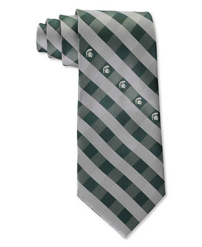 Eagles Wings Michigan State Spartans Checked Tie