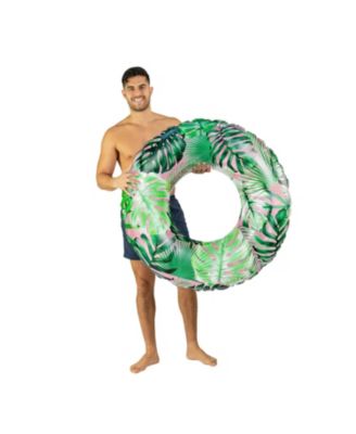 PoolCandy Large Green Leaves Pool Tube, 42"