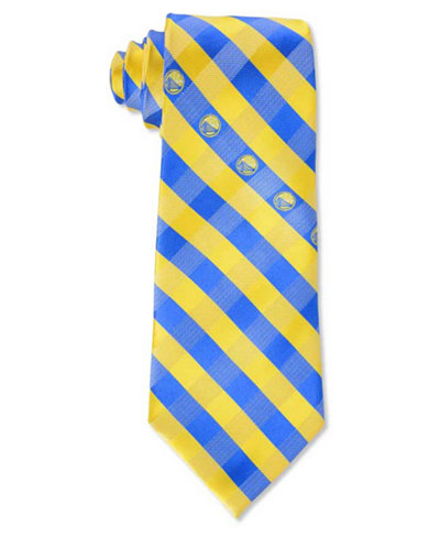 Eagles Wings Golden State Warriors Checked Tie