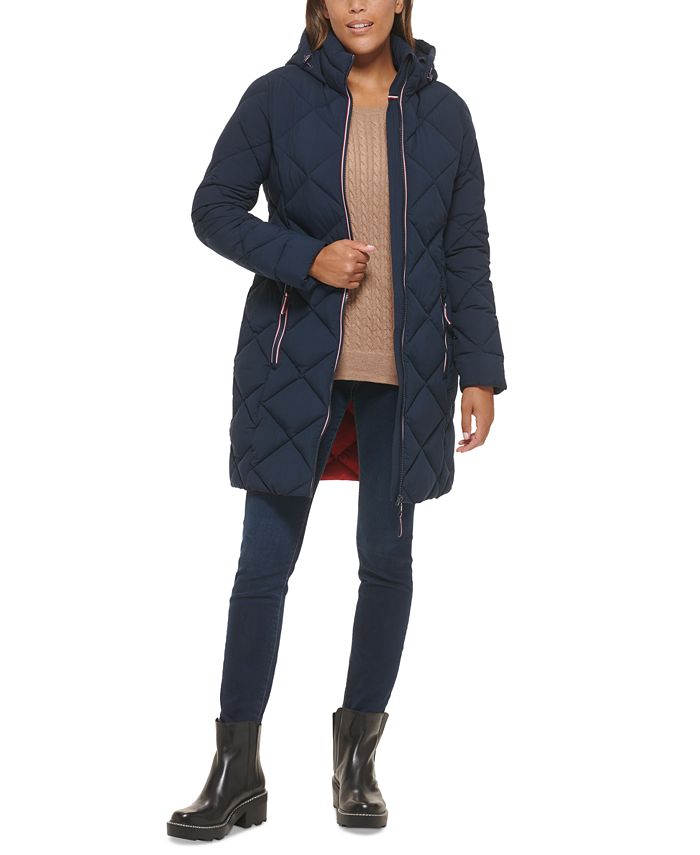 Tommy Hilfiger Women's Hooded Quilted Puffer Coat & Reviews Coats
