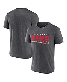Men's Branded Heathered Charcoal Cincinnati Reds Durable Goods Synthetic T-shirt