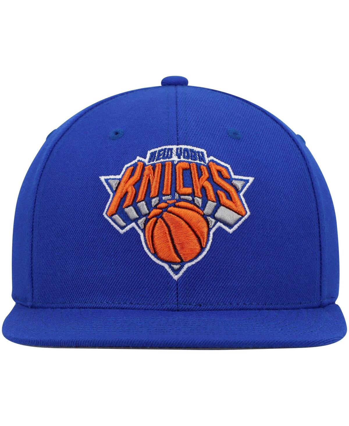 Mitchell & Ness Men's  Blue New York Knicks Ground 2.0 Snapback Hat In Blue