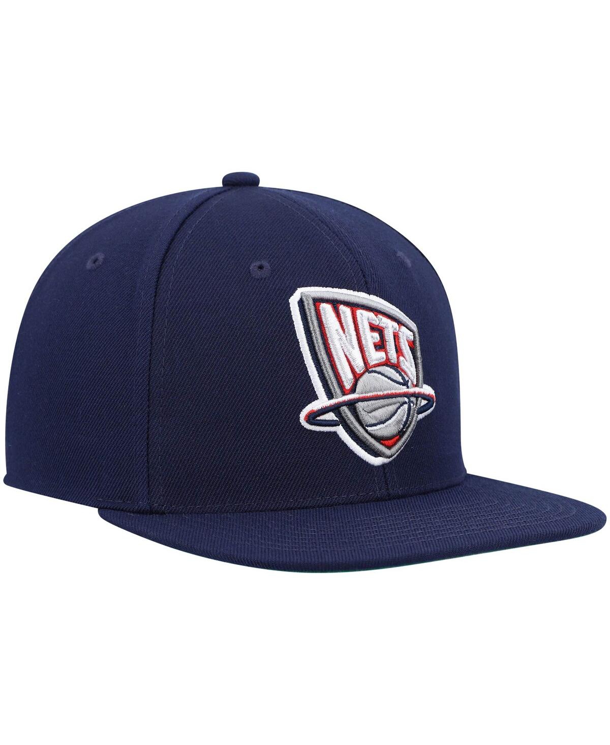 Mitchell & Ness Men's  Navy New Jersey Nets Hardwood Classics Team Ground 2.0 Snapback Hat In Navy