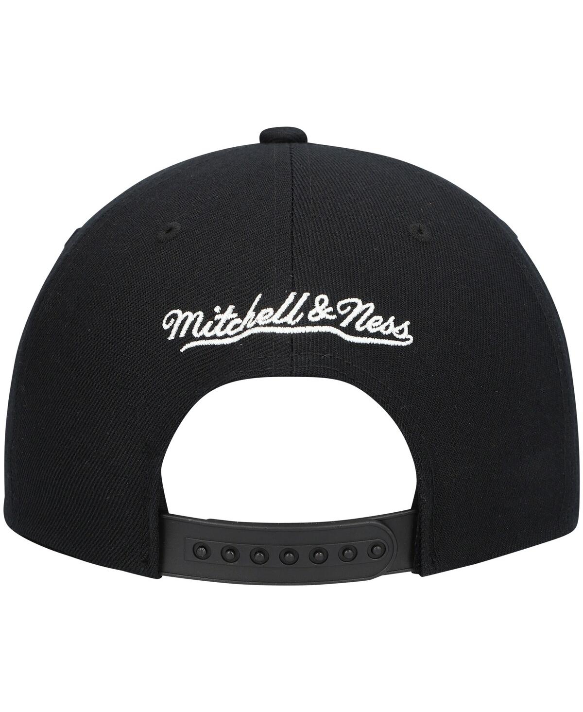 Mitchell & Ness Men's  Black Memphis Grizzlies Hardwood Classics Script 2.0 Snapback Hat In Black