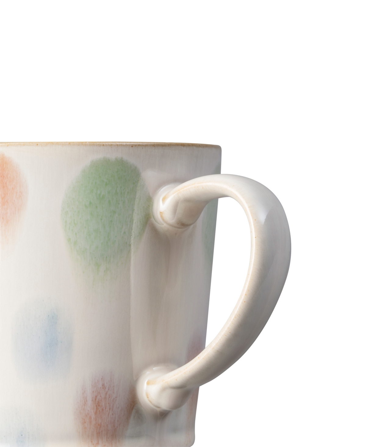 Denby Multi Spot Painted Large Mug - Multi Colored And Hand Painted