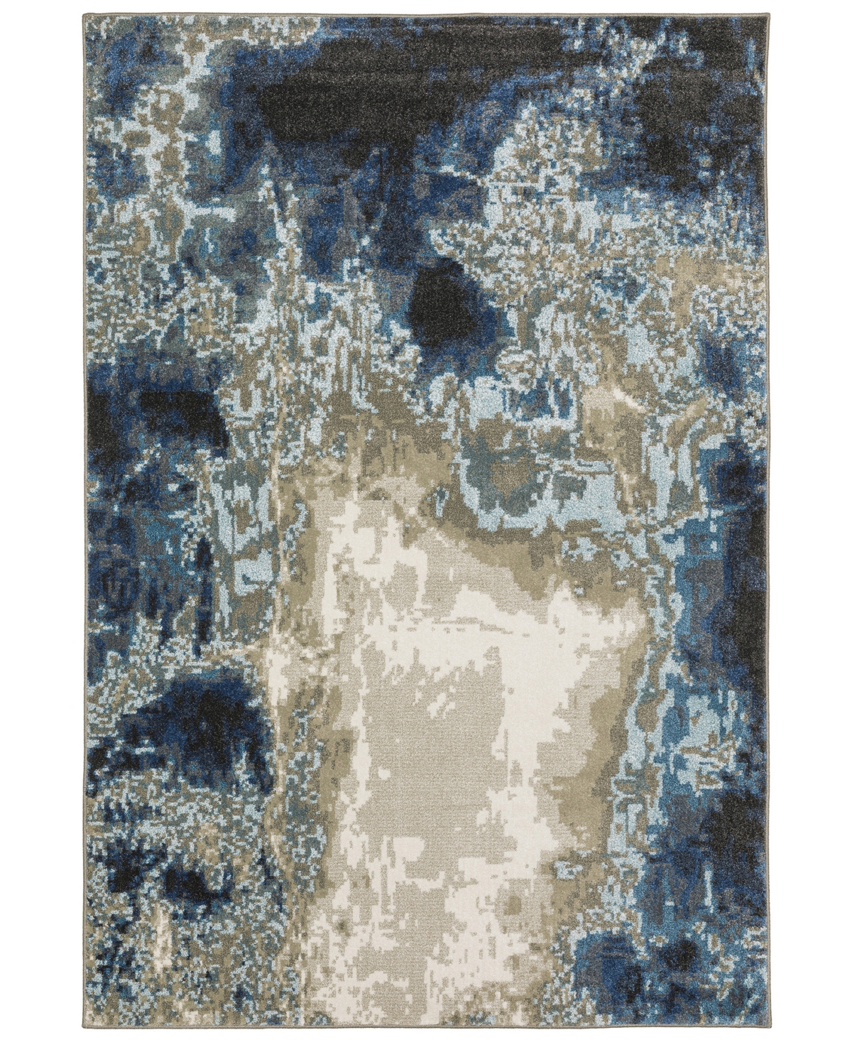 Jhb Design Adria ADR151Z 6'7in x 9'2in Area Rug - Blue, Beige
