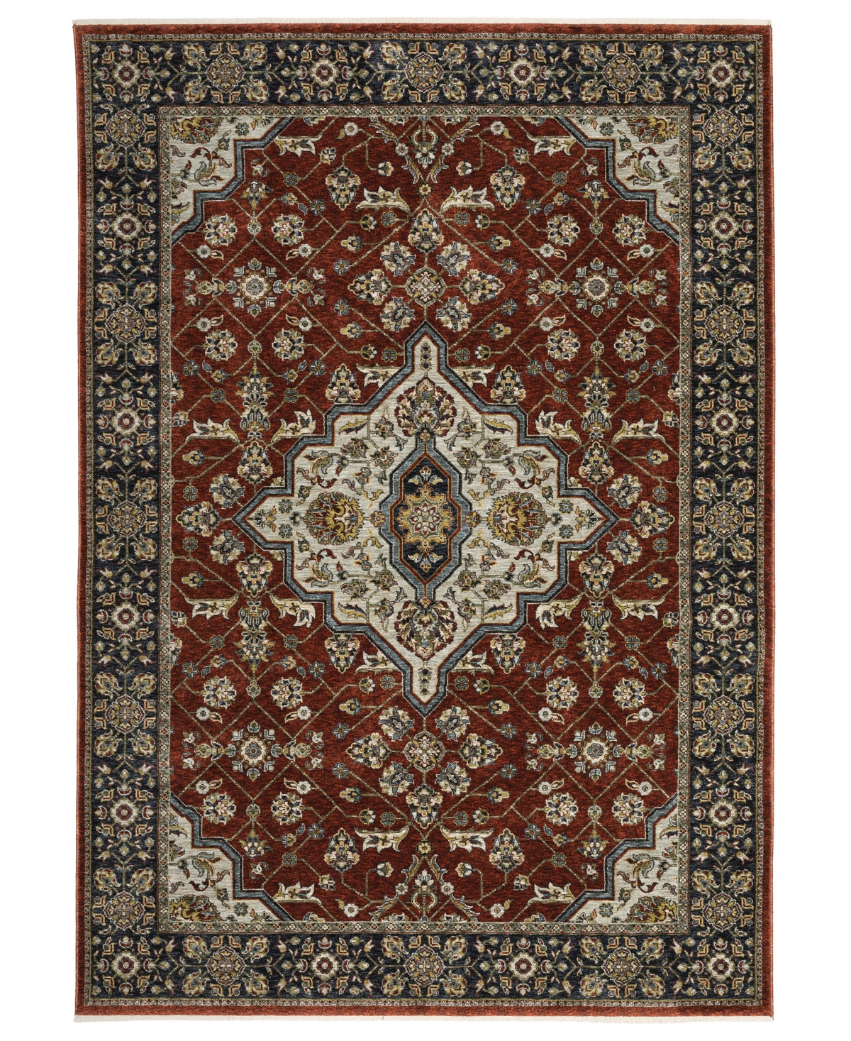 Jhb Design Devine DEV151R 9'10in x 12'10in Area Rug - Red, Blue
