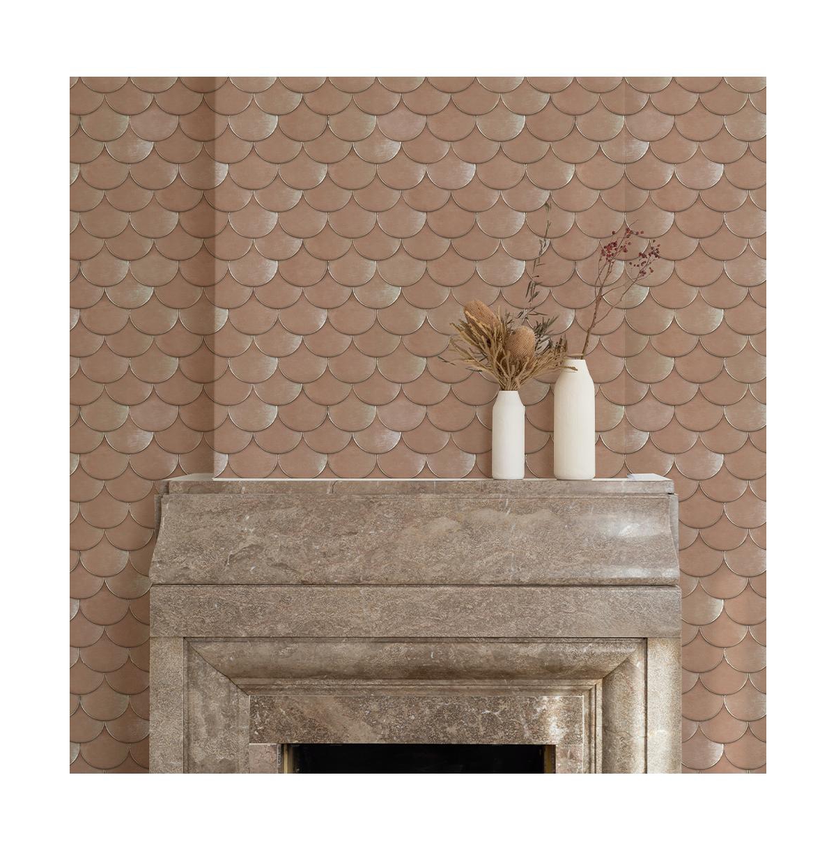 Tempaper Brass Belly Peel And Stick Wallpaper In Blush ModeSens