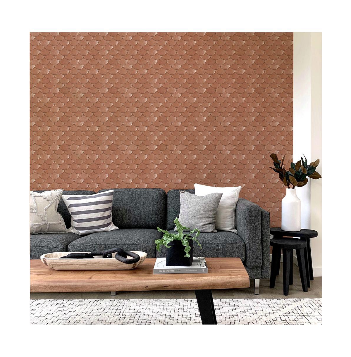 Tempaper Brass Belly Peel And Stick Wallpaper In Copper | ModeSens