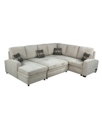 Mae Sectional Sofa with Power and USB Ports
