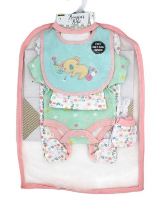 Baby Boys and Girls Koala Bear Layette Gift in Mesh Bag, 5 Piece Set