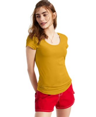Aveto - Juniors' Scoop-Neck Cap-Sleeve T-Shirt