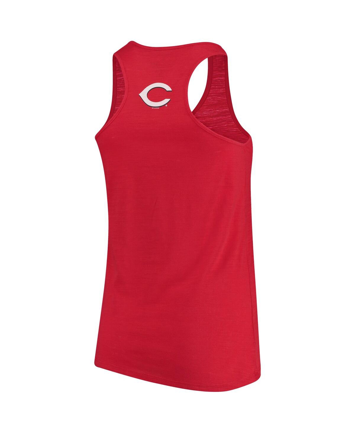 Women's Soft As A GrapeCincinnati Reds Plus Size Swing for the Fences Racerback Tank Top - Red