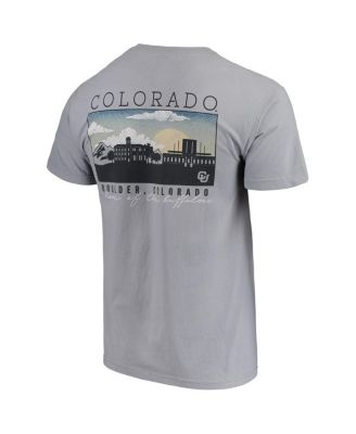 Men's Gray Colorado Buffaloes Comfort Colors Campus Scenery T-shirt