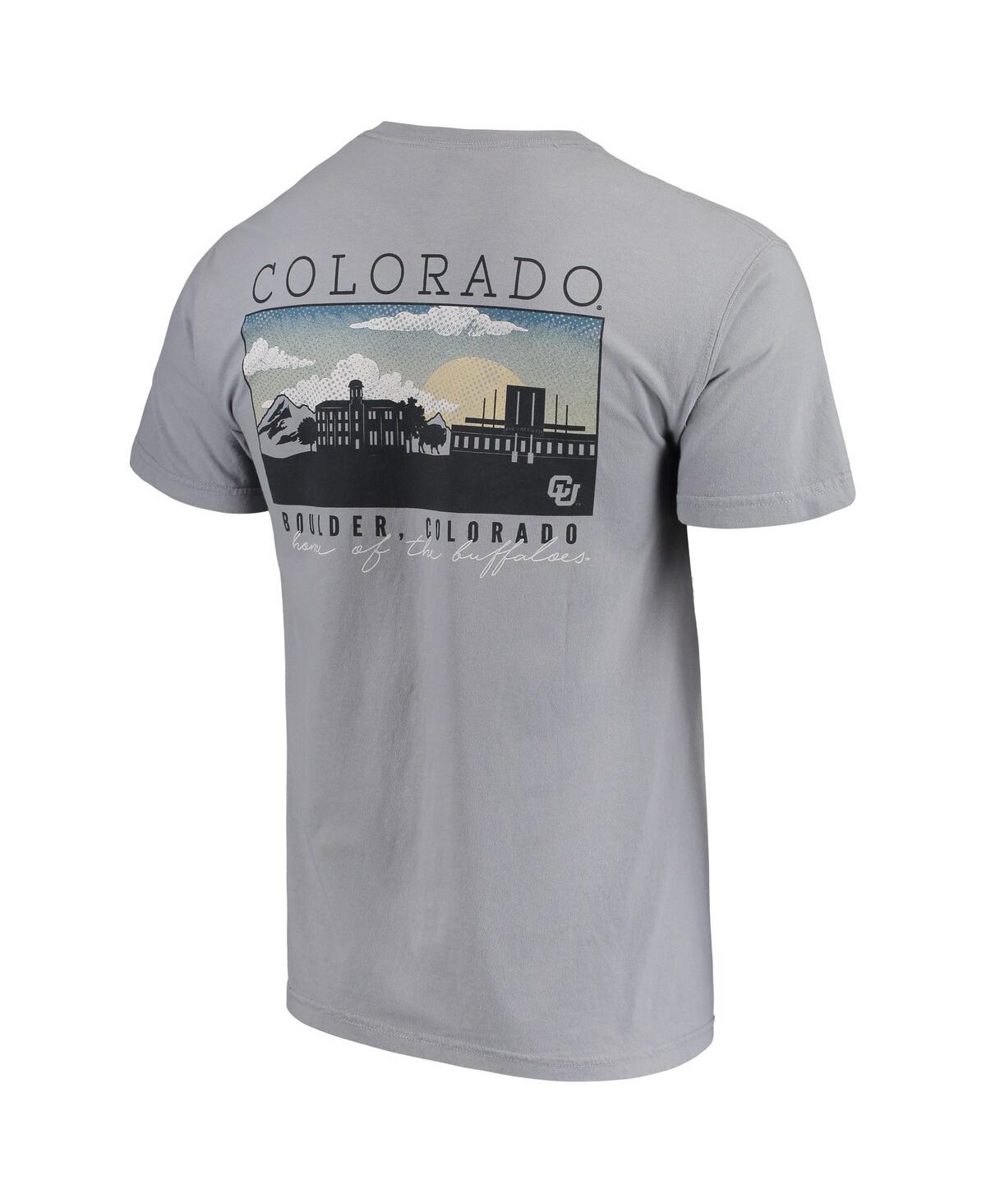 Men'sColorado Buffaloes Comfort Colors Campus Scenery T-shirt - Gray