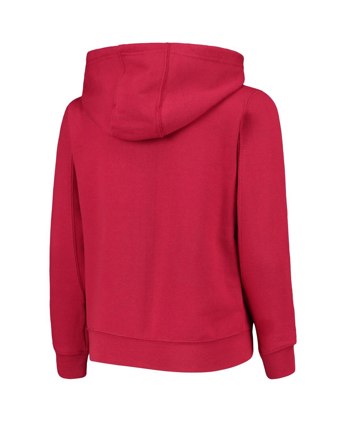 Outerstuff Big Boys Red Washington Nationals Team Color Wordmark Full-zip Hoodie In Red