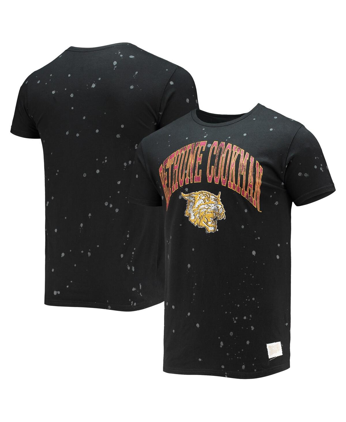 Shop Retro Brand Men's Original  Black Bethune-cookman Wildcats Bleach Splatter T-shirt