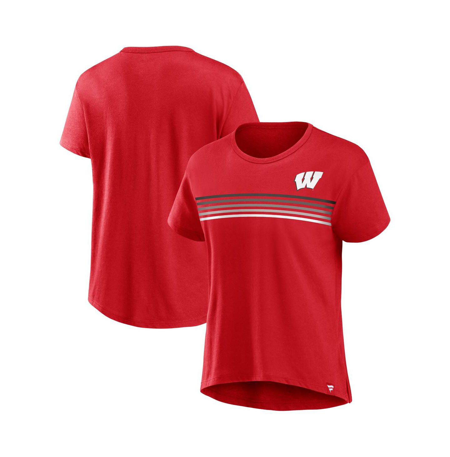Женская футболка Fanatics Red Wisconsin Badgers Tie Breaker — фото 2