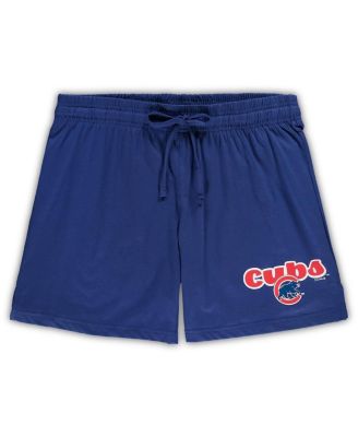 Women's Royal Chicago Cubs Plus Size Cloud Tank Top and Shorts Sleep Set