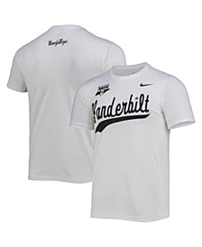 Men's White Vanderbilt Commodores Baseball Legend Script T-shirt