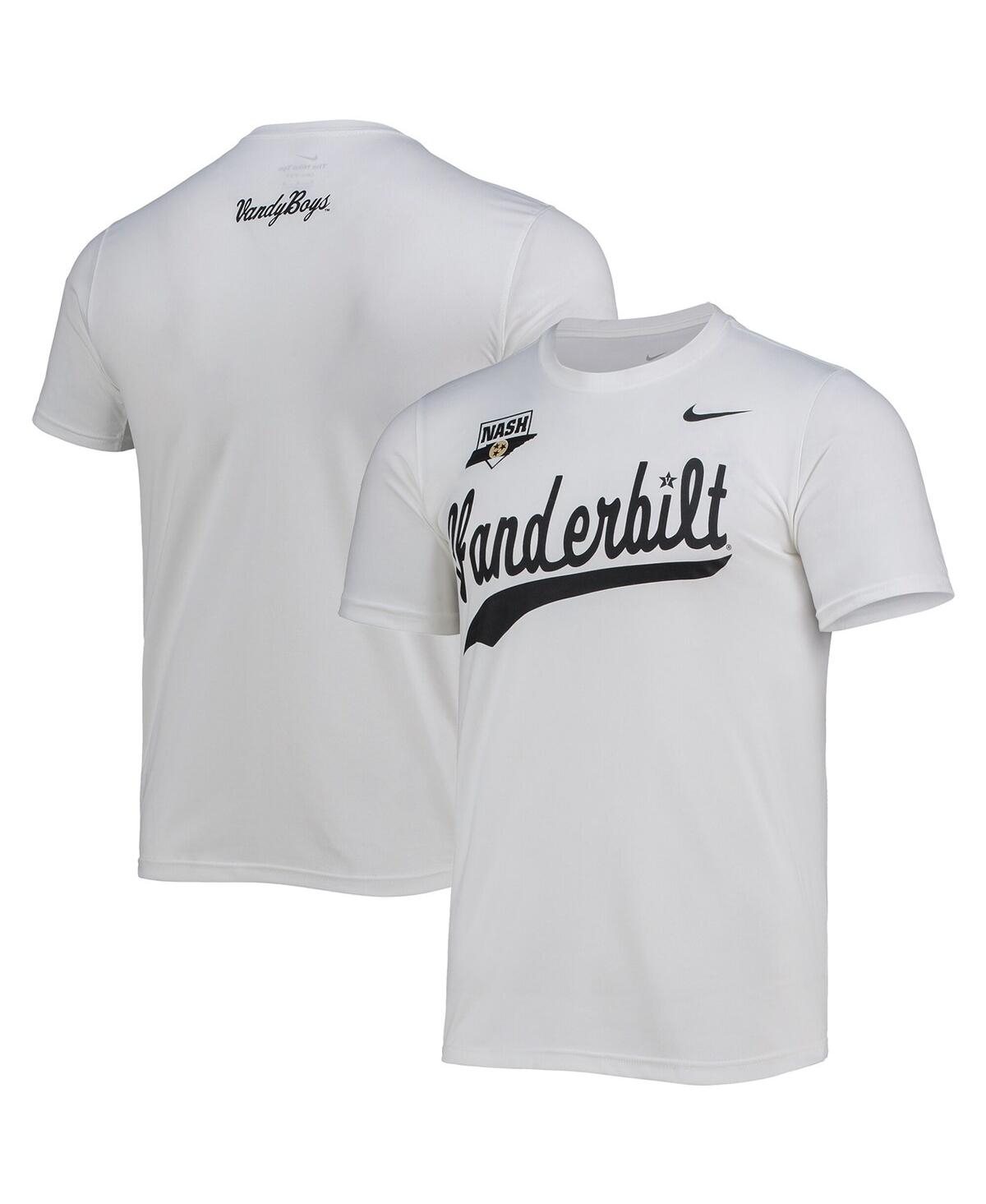 Men's Nike White Vanderbilt Commodores Baseball Legend Script T-shirt