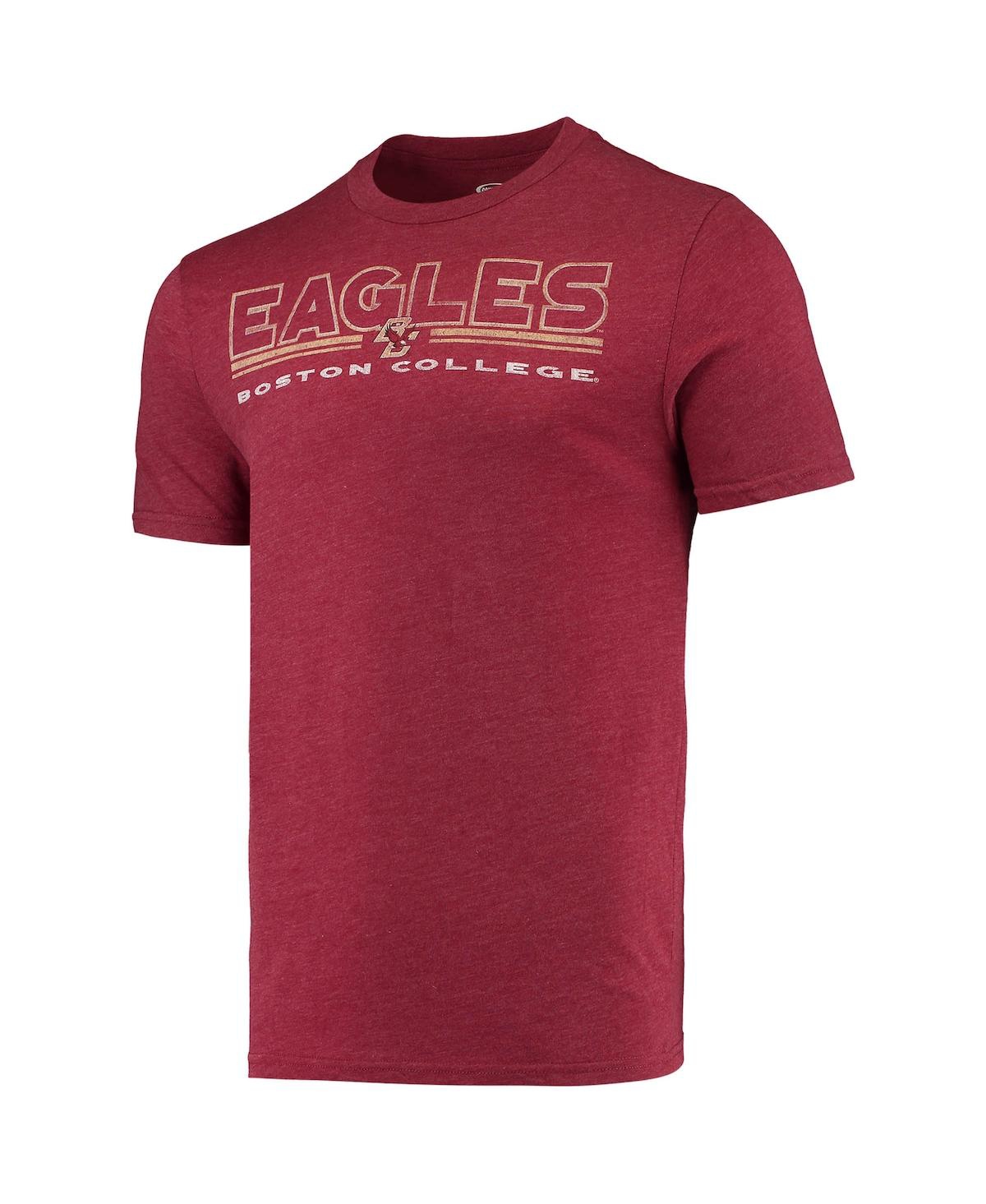 Concepts Sport Men's  Heathered Charcoal, Maroon Boston College Eagles Meter T-shirt And Pants Sleep In Heathered Charcoal,maroon