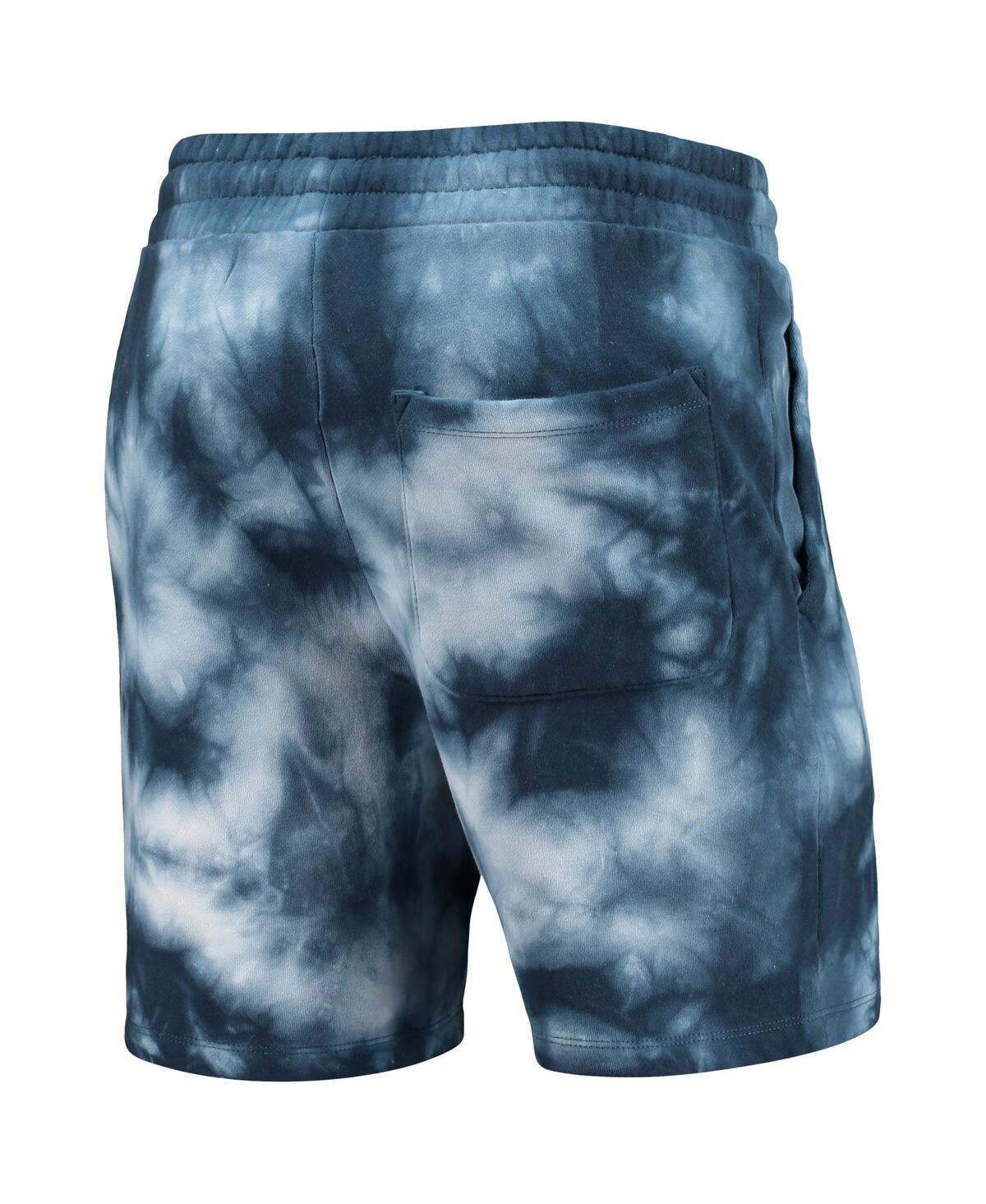 Shop New Era Men's  Navy Atlanta Braves Team Dye Shorts
