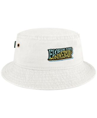 Men's White Florida State Seminoles Beach Club Color Waves Bucket Hat