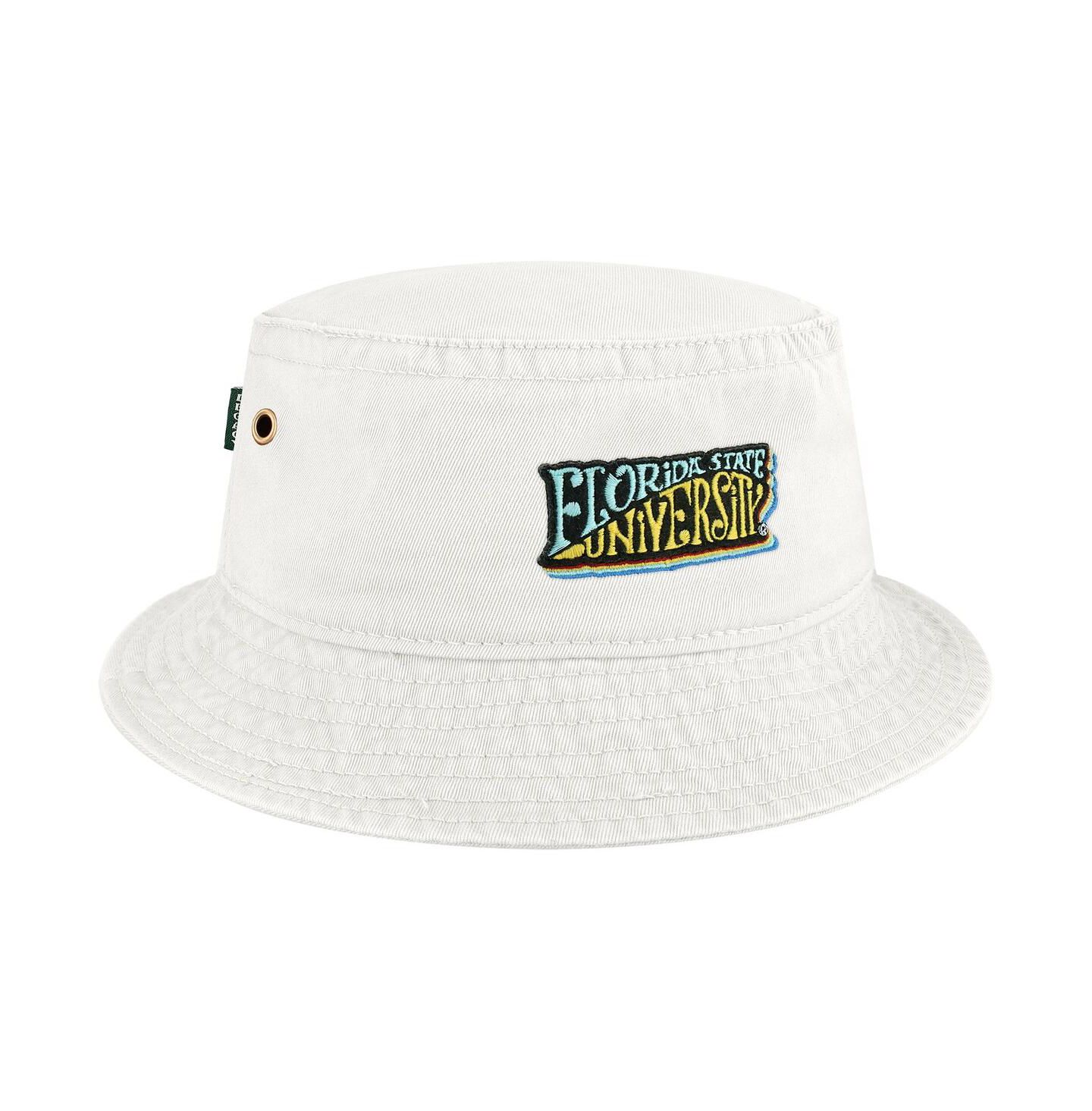 Мужская панама League Collegiate Wear White Florida State Seminoles Beach Club Color Waves Bucket Hat — фото 4