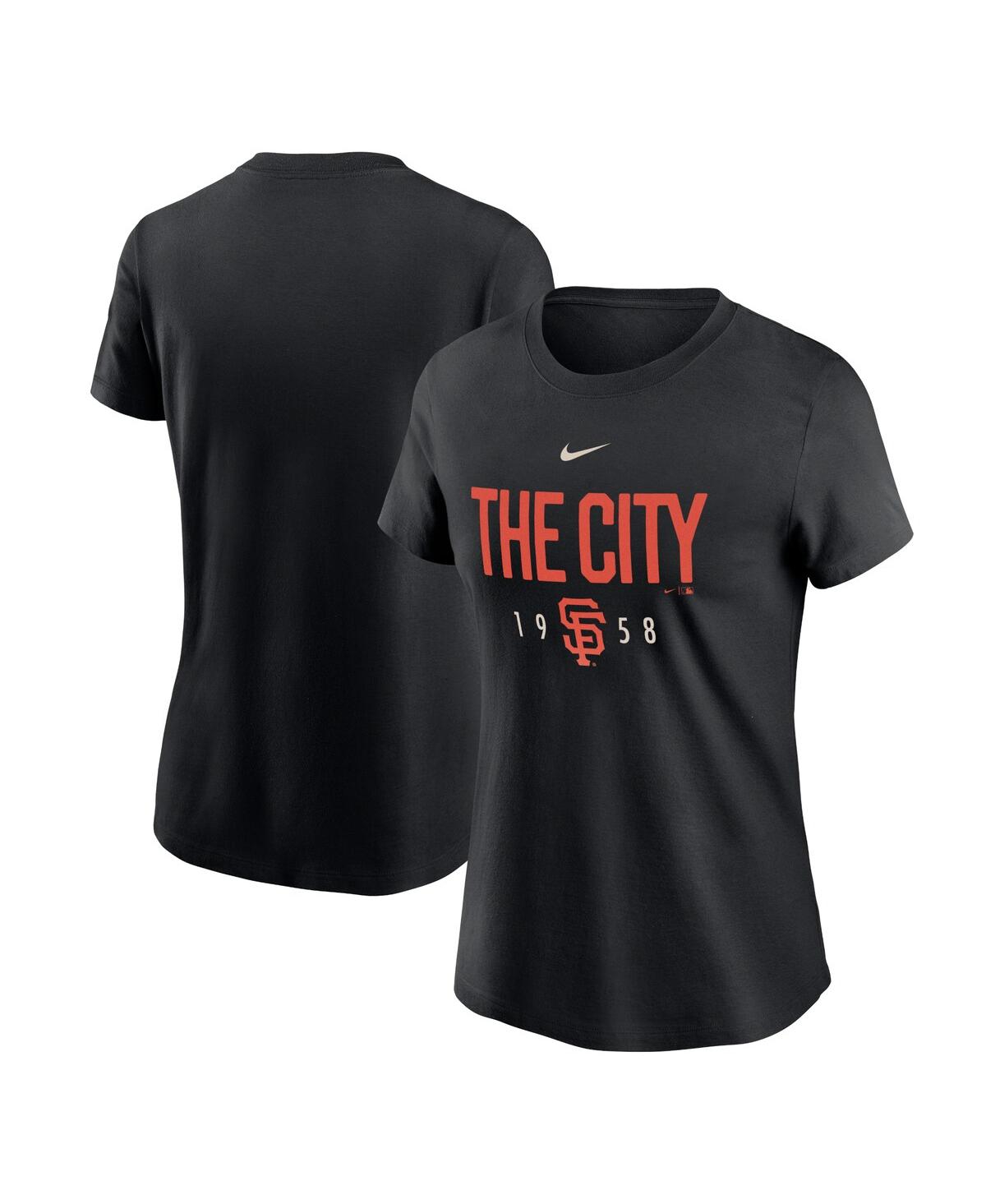Shop Nike Women's  Black San Francisco Giants Local Team T-shirt