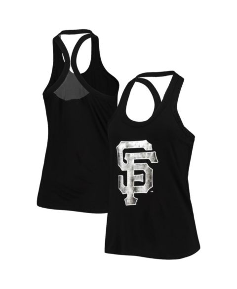 Женский топ The Wild Collective Black San Francisco Giants Tonal Athleisure Racerback
