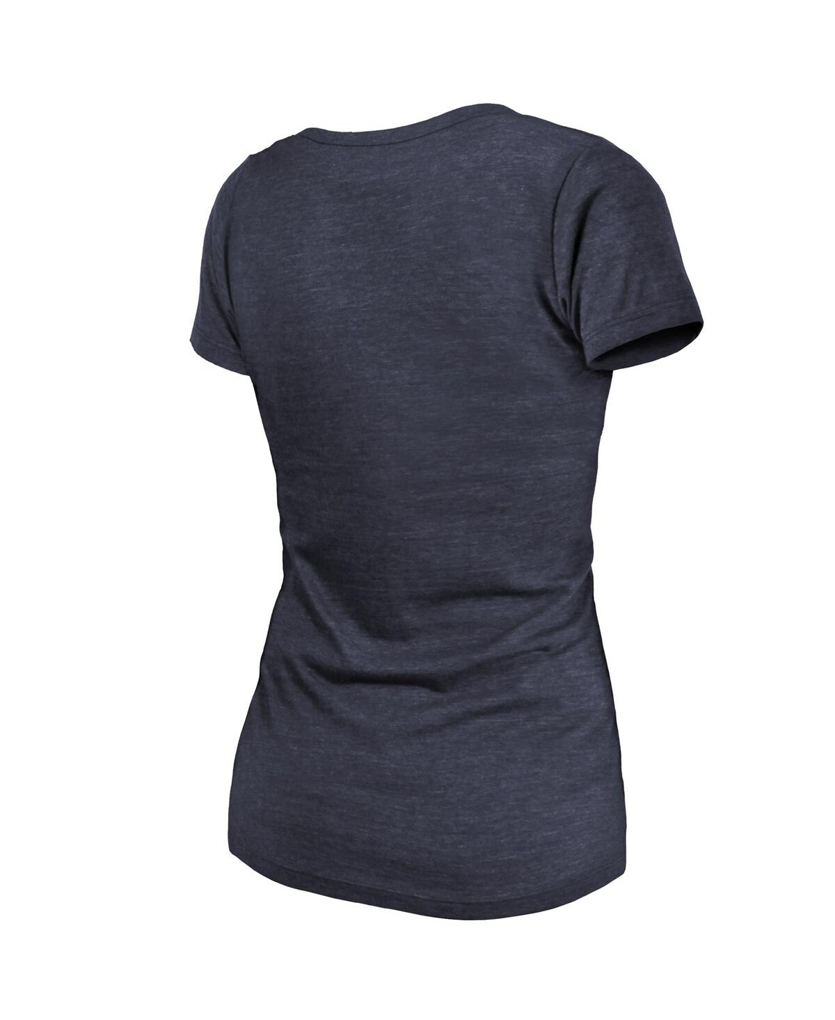 Women's Majestic ThreadsAtlanta Braves 2022 Gold Program Wordmark T-shirt - Navy