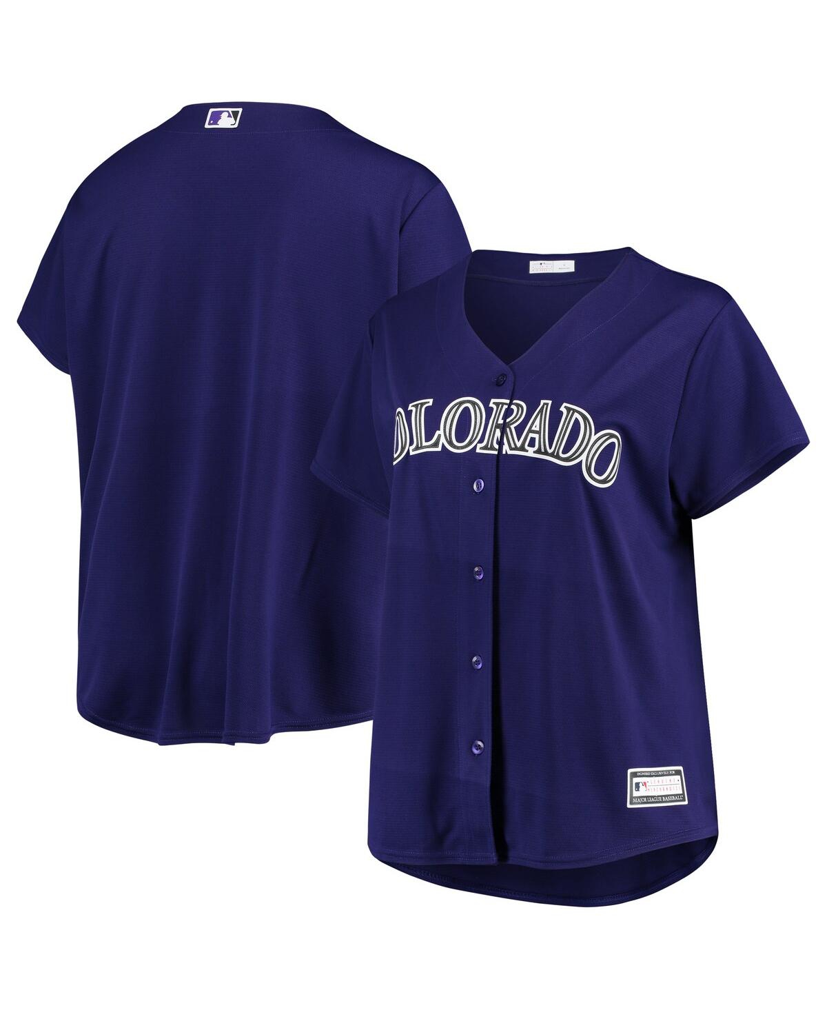 Women'sColorado Rockies Plus Size Alternate Replica Team Jersey - Purple