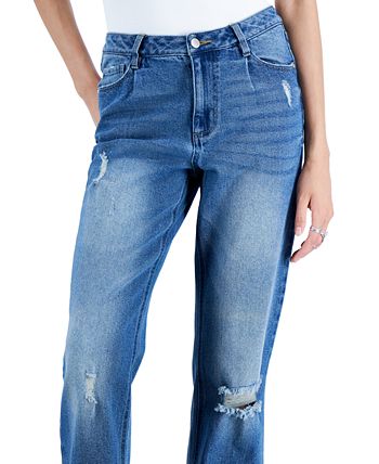 Tinseltown Juniors' High-Rise Relaxed Flare Jeans, Created for Macy's ...