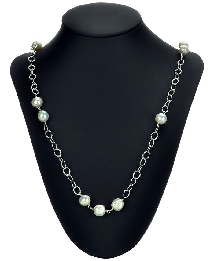 Macy's freshwater pearl necklace clearance
