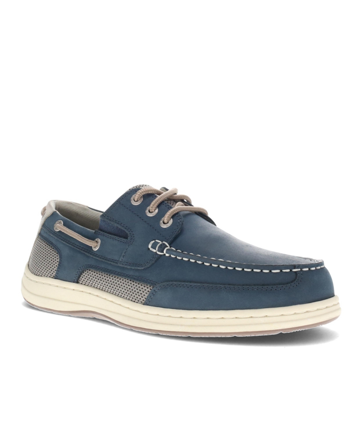 Men's Beacon Leather Casual Boat Shoe with NeverWet - Navy