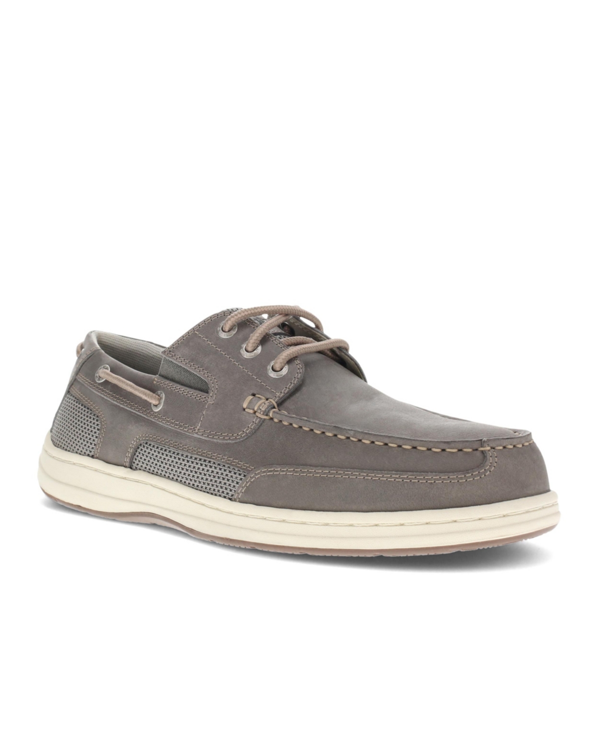 Men's Beacon Leather Casual Boat Shoe with NeverWet - Gray