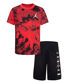 Little Boys Smoke Dye T-shirt and Shorts, 2 Piece Set