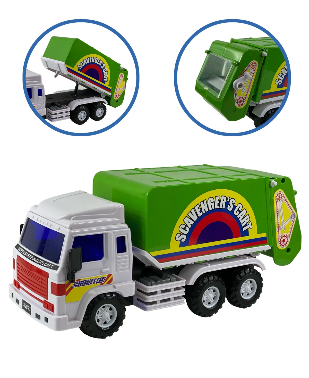 Big Daddy Mag-genius Medium Duty Friction Powered Garbage Truck Toy In Multi